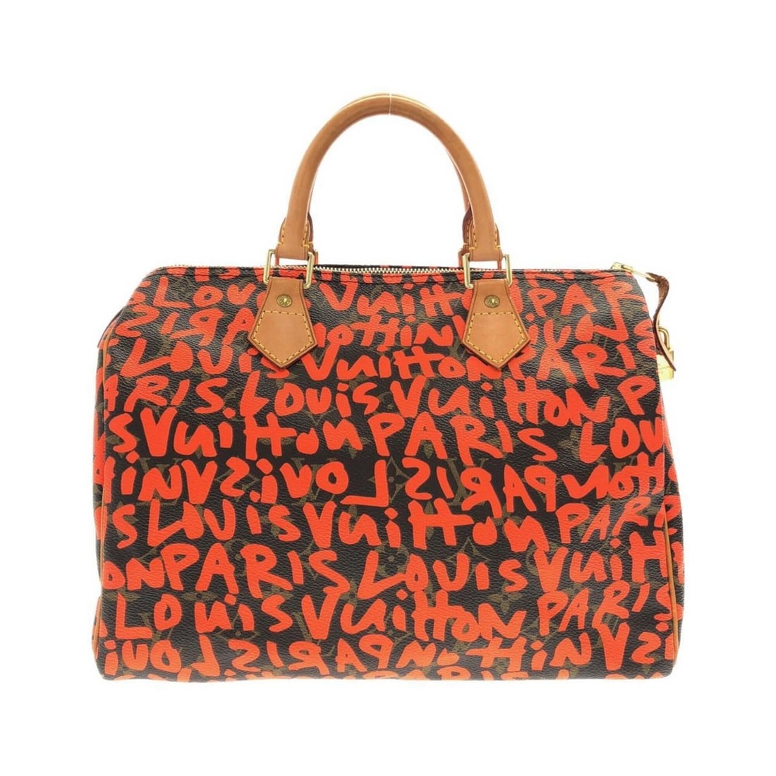 Louis Vuitton Monogram Graffiti (Steven Speedy 30cm M93705 Boston Bag): --- Catalog ---Category: SizeSize (HxWxD): 21cm x 30cm x 18cm / 8.26'' x 11.81'' x 7.08''Category: DesignType: Boston bagColor: Marron, Monogram, OrangeGender: WomenMaterial: Coated canvas Category: G