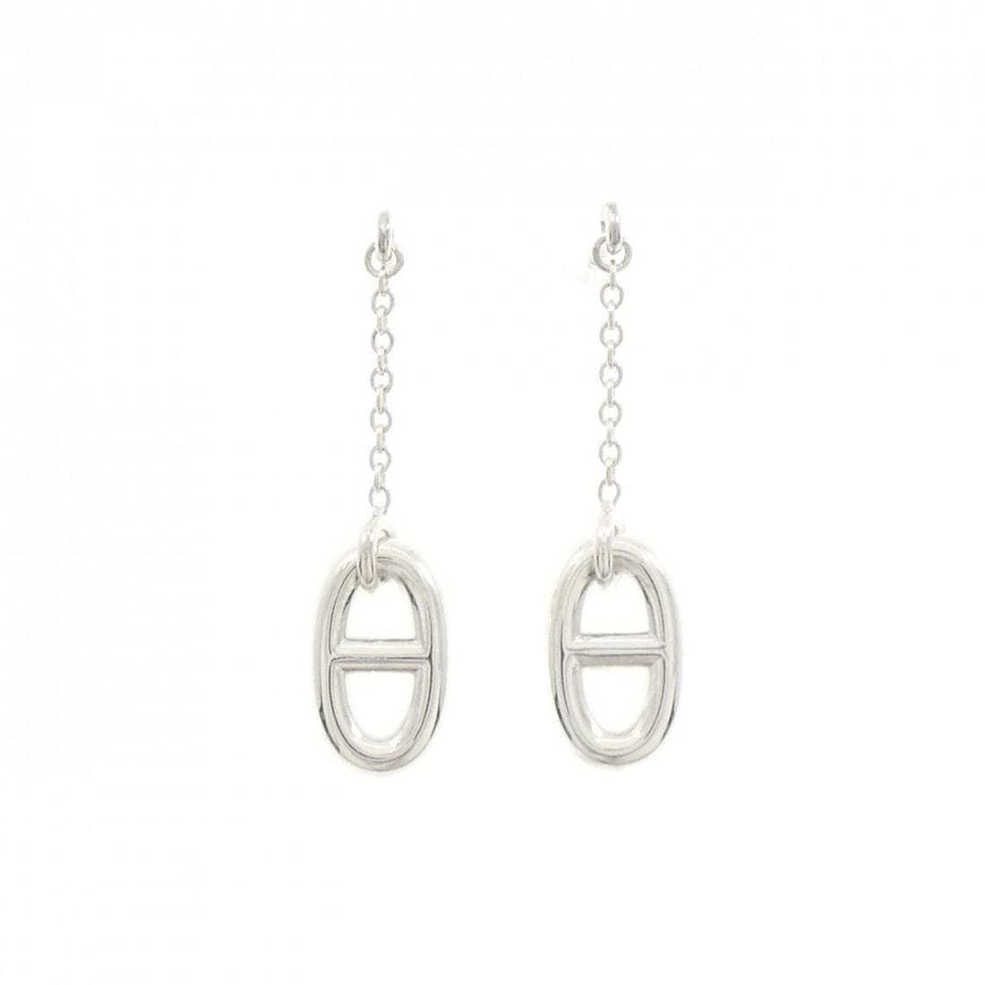 Hermes Farandole Earrings: --- Catalog ---Category: SizeSize (HxWxD): 40.30mm x 10.10mm / 1.59'' x 0.40''Category: DesignType: Drop earringsGender: WomenMaterial: Silver 925Category: GeneralMPN: H108618BBrand: Hermes--- Item Li