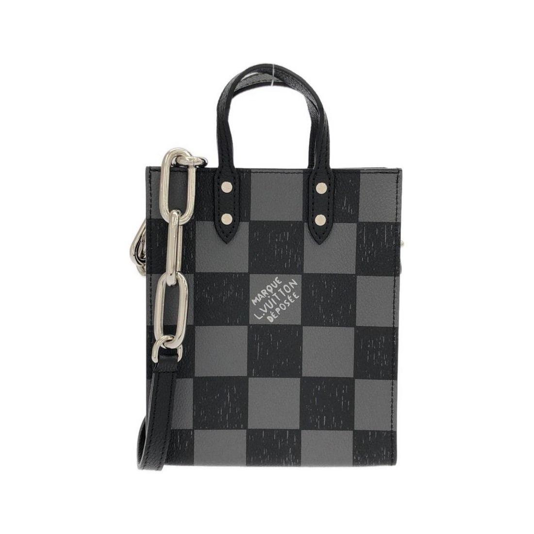 Louis Vuitton Damier Checkerboard Sac Plat XS N60479 Handbag: --- Catalog ---Category: SizeSize (HxWxD): 19cm x 16cm x 6cm / 7.48'' x 6.29'' x 2.36''Category: DesignType: HandbagColor: BlackGender: WomenMaterial: Leather Leather/Fur Type: Calf leatherCategory: