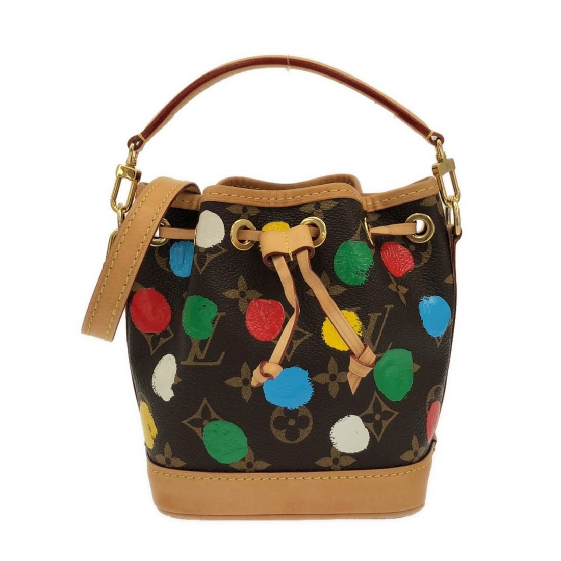 Louis Vuitton Monogram (LV X YK) Nano Noe M81863 Shoulder Bag: --- Catalog ---Category: SizeSize (HxWxD): 16cm x 13cm x 10cm / 6.29'' x 5.11'' x 3.93''Category: DesignType: Shoulder bagColor: Brown, Multi-colorGender: WomenMaterial: Coated canvas Category: Genera