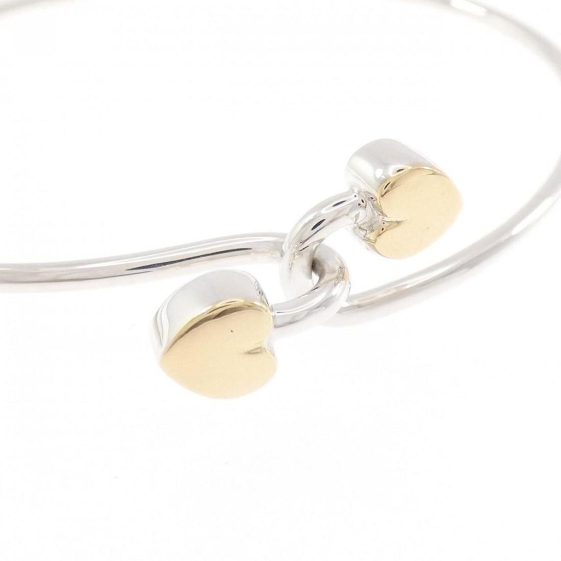 Tiffany Solid Double Heart Bangle - 2
