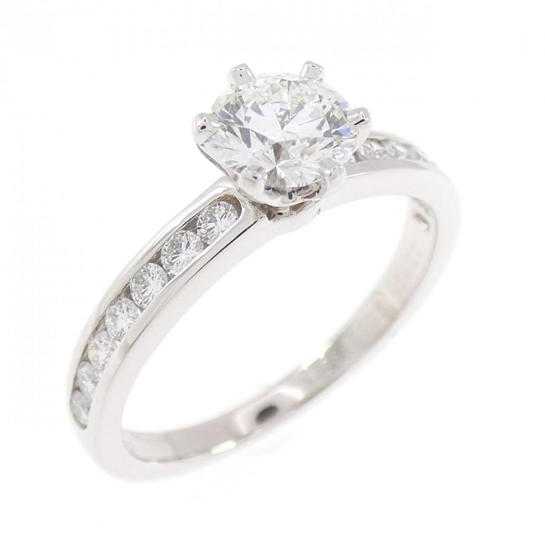 Tiffany & Co. Solitaire Channel Setting Ring 0.54 CT: --- Catalog ---Category: SizeJP Size: 9US Size: 5Category: DesignType: Band ringColor: PlatinumStone: DiamondGender: WomenMaterial: Platinum 950Weight (ct.): 0.54Category: GeneralMPN: 397360Brand: Tif