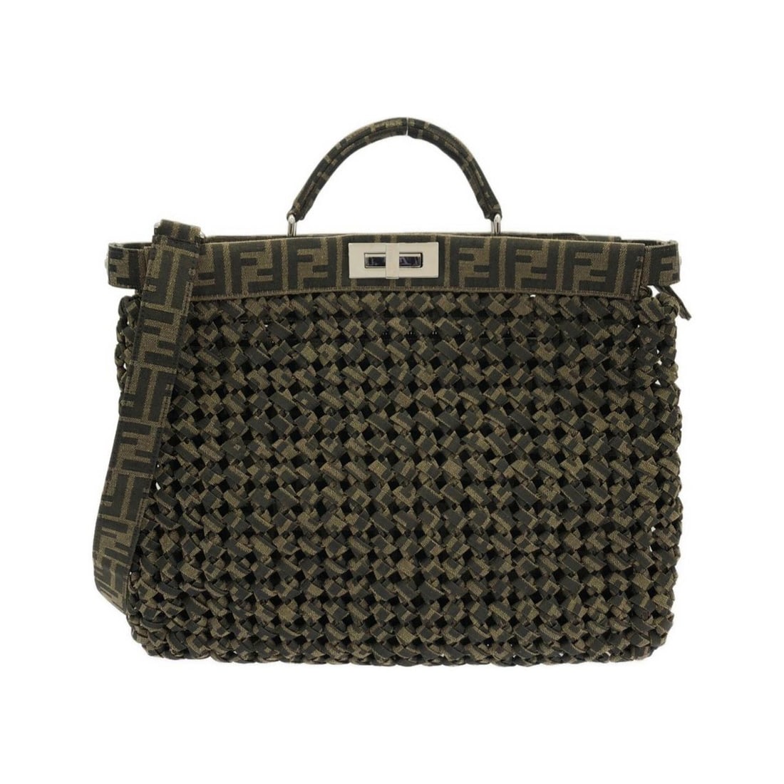 Fendi PEEK A BOO I SEE YOU 7VA529 ABMS Handbag: --- Catalog ---Category: SizeSize (HxWxD): 33cm x 41cm x 13cm / 12.99'' x 16.14'' x 5.11''Category: DesignType: HandbagColor: Dark brownGender: WomenMaterial: Polyester , Cotton Category: GeneralMPN: