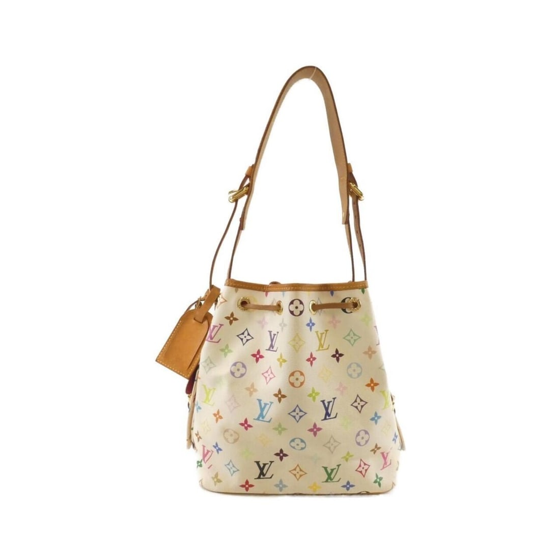 Louis Vuitton Multicolor Petit Noé M42229 Shoulder Bag: --- Catalog ---Category: SizeSize (HxWxD): 27cm x 25cm x 18cm / 10.62'' x 9.84'' x 7.08''Category: DesignType: Shoulder bagColor: WhiteGender: WomenMaterial: Coated canvas Hardware Color: GoldCategory