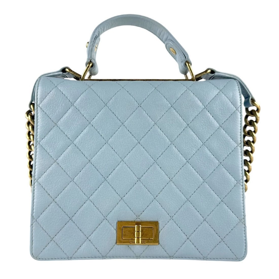 Chanel handbag/shoulder bag, Rita model, leather, metal, blue, gold, women's, z9592: --- Catalog ---Category: SizeSize (HxWxD): 19cm x 21cm x 7cm / 7.48'' x 8.26'' x 2.75''Category: DesignType: Handbag, Shoulder bagColor: BlueGender: WomenMaterial: Leather Category: GeneralBrand: Chan