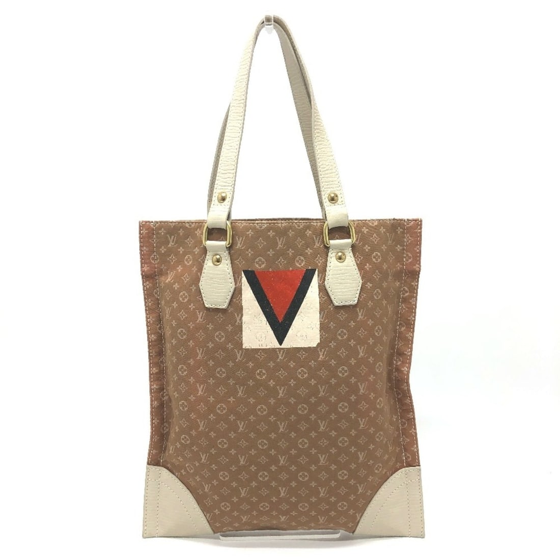 LOUIS VUITTON M40022 Monogram Mini Initial Tanger Shoulder Bag, Vertical Tote Leather and Canvas,: --- Catalog ---Category: SizeSize (HxWxD): 39.5cm x 35cm x 5.00mm / 15.55'' x 13.77'' x 0.19''Category: DesignType: Shoulder bag, Tote bagColor: BeigeGender: WomenMaterial: Canvas , Leather Category: 