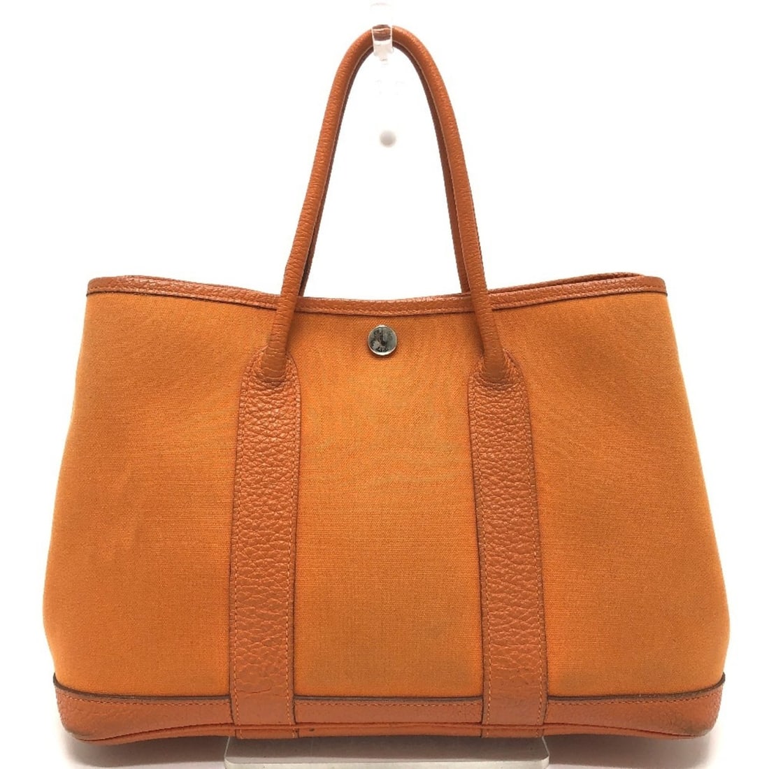 HERMES Garden Party TPM Tote Bag Handbag Leather Canvas Men's Women's Orange: --- Catalog ---Category: SizeSize (HxWxD): 20cm x 29cm x 13cm / 7.87'' x 11.41'' x 5.11''Category: DesignType: Handbag, Tote bagColor: OrangeGender: Men,WomenMaterial: Canvas , Leather Category: Gener