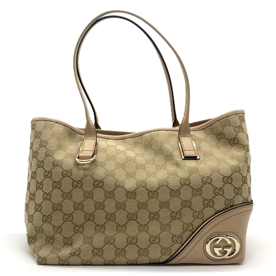 Gucci GG Canvas Tote Bag, Khaki Beige/Pink Beige, GUCCI 169946 (1 of 8)