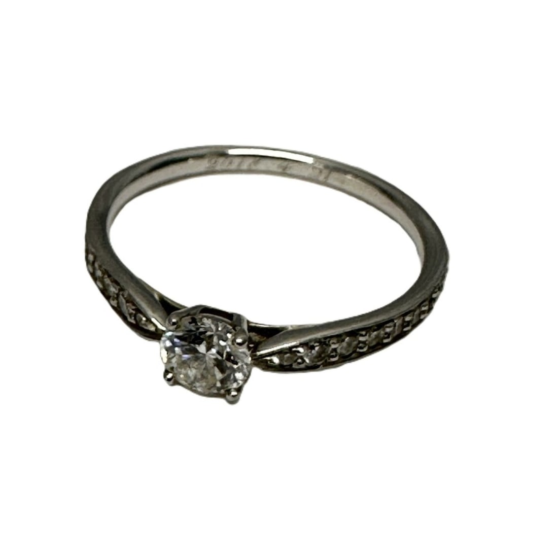 TIFFANY & Co. Tiffany Solitaire Harmony Ring, Pt950, 0.35ct Diamond, Size 13, D-VS1-3EX, Engraved,: --- Catalog ---Category: SizeJP Size: 13US Size: 6.5Category: DesignType: Band ringColor: PlatinumStone: DiamondGender: WomenClarity: VS1Material: Platinum 950Weight (ct.): 0.35Category: GeneralBrand: