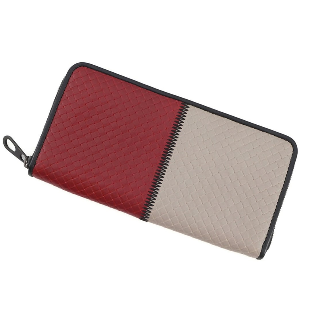 Bottega Veneta Long Wallet Intrecciato Bicolor Round 510643 BOTTEGA VENETA WALLET: --- Catalog ---Category: SizeSize (HxWxD): 10cm x 19cm / 3.93'' x 7.48''Category: DesignType: Long wallet (bi-fold)Color: Gray, Red colorGender: Women,MenMaterial: Leather Category: GeneralLine: Intre