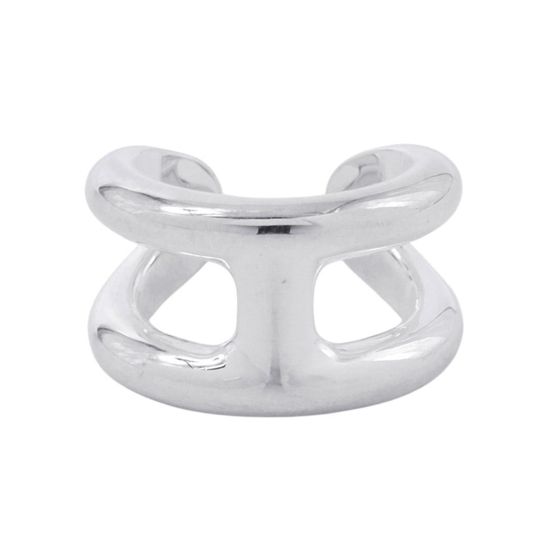 Hermes Osmose PM ring, SV925 silver, ring size 50. (HERMES ring): --- Catalog ---Category: SizeJP Size: 10US Size: 5.5Category: DesignType: Band ringGender: WomenMaterial: Silver 925Category: GeneralBrand: HermesCountry of Origin: Italy--- Item List ---Section: Cond
