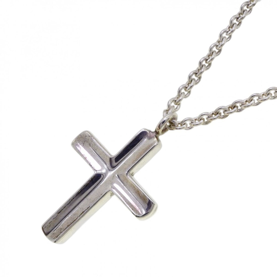 Tiffany & Co. Concave Cross Necklace, Sterling Silver 925, Women's, P2696611 (1 of 8)