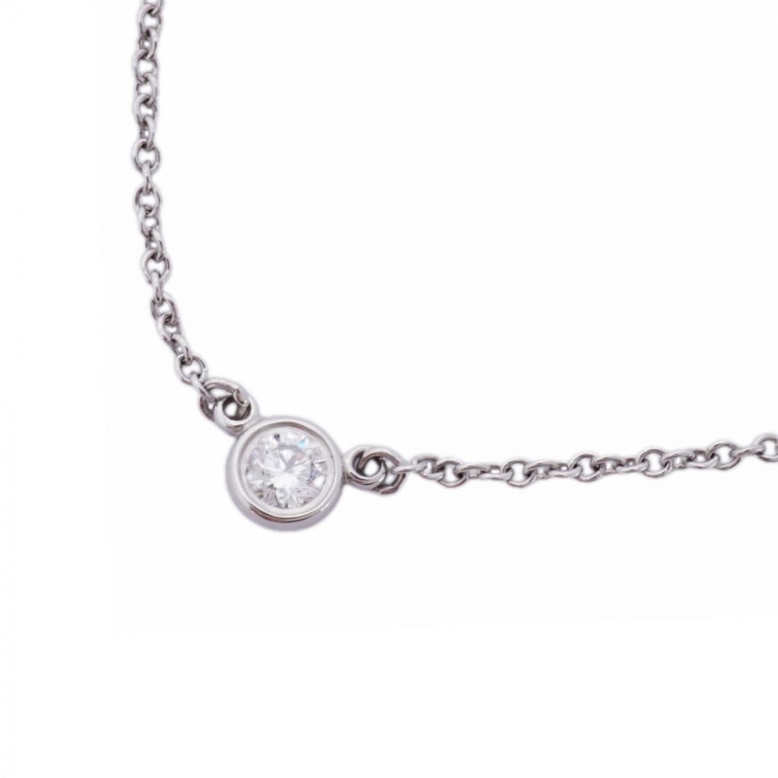 Tiffany & Co. By the Yard Necklace, 1PD (Pt950) Platinum Diamond, Ladies' Necklace: --- Catalog ---Category: SizePendant Size: 3.9mm x 6mm / 0.15'' x 0.23''Neck Circumference: 41 cm / 16.14''Category: DesignStone: DiamondGender: WomenMaterial: Platinum 950Necklace Type: NecklaceCateg