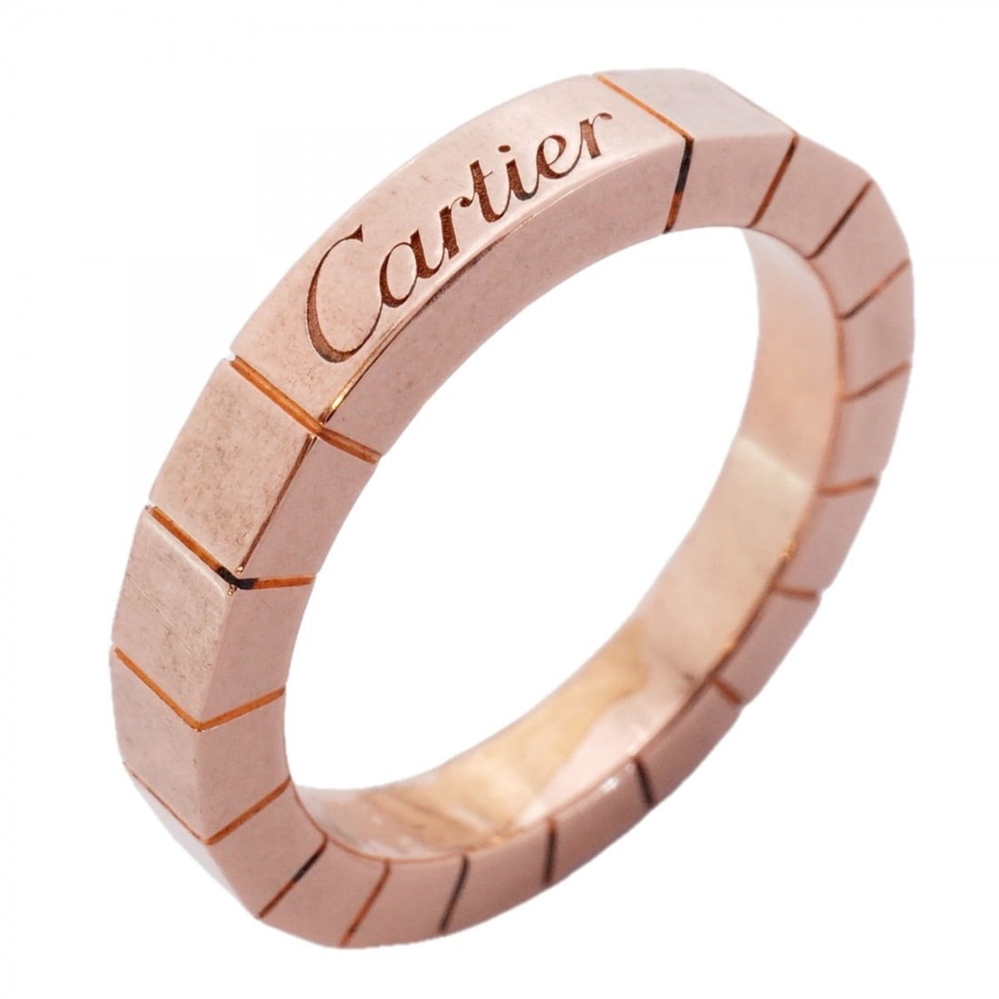 Cartier Lanieres Ring, 18K Pink Gold, Size 48, Women's: --- Catalog ---Category: SizeUS Size: 4.5Brand Size: 48Category: DesignType: Band ringGender: WomenMaterial: Pink gold (18K)Category: GeneralBrand: Cartier--- Item List ---Section: ConditionRanking: R