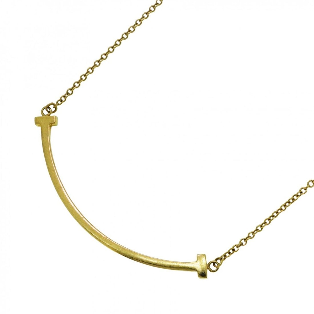 Tiffany & Co. T Smile Small Necklace, 18K Yellow Gold, Women's, P2847745: --- Catalog ---Category: SizePendant Size: 10mm x 37.7mm / 0.39'' x 1.48''Neck Circumference: 41 cm - 46 cm / 16.14'' - 18.11''Category: DesignGender: WomenMaterial: Yellow gold (18K)Necklace Type: Ne
