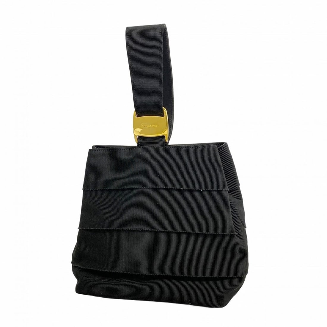 Salvatore Ferragamo Vara Canvas Handbag, Black, Women's, P2838577: --- Catalog ---Category: SizeSize (HxWxD): 17cm x 15.5cm x 6cm / 6.69'' x 6.1'' x 2.36''Category: DesignType: HandbagColor: BlackGender: WomenMaterial: Canvas Hardware Color: GoldCategory: GeneralBran