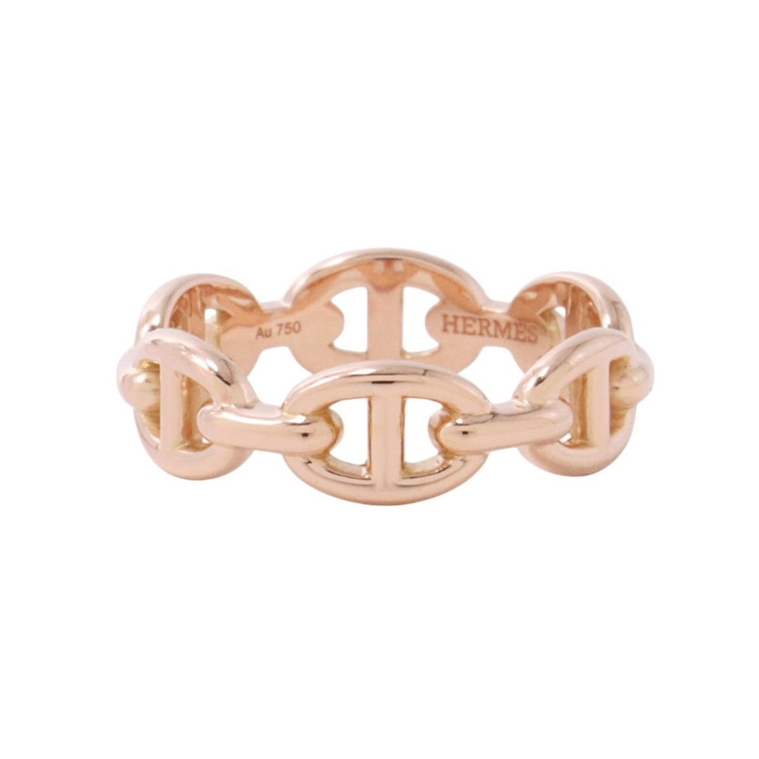 Hermes Ring Chaine d'Ancre Enchainee PM 18KPG Pink Gold Size 52 HERMES: --- Catalog ---Category: SizeJP Size: 12US Size: 6.5Category: DesignType: Band ringGender: WomenMaterial: Pink gold (18K)Category: GeneralBrand: HermesCountry of Origin: Italy--- Item List ---Section: