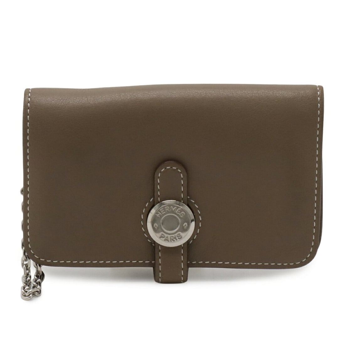 HERMES Dogon Key Case, Wallet/Coin Purse, Coin Business Card Holder/Card Veau Swift Leather, Etoupe: --- Catalog ---Category: DesignType: Business card caseColor: Etoupe gray, GrayishGender: WomenMaterial: Leather Category: GeneralBrand: HermesCountry of Origin: FranceCategory: Physical PropertiesSiz