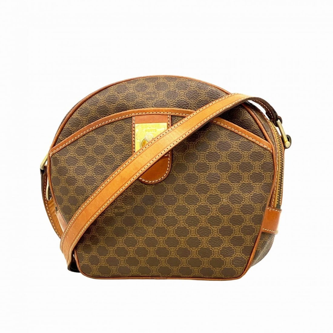 Celine Macadam Shoulder Bag, Brown, Women's (1 of 13)
