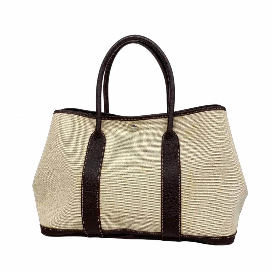 Hermes Garden PM Tote Bag, Toile H Brown, ?J stamp, Women's.: --- Catalog ---Category: SizeSize (HxWxD): 26cm x 37cm x 17cm / 10.23'' x 14.56'' x 6.69''Category: DesignType: Tote bagColor: BrownGender: WomenMaterial: Toile H Hardware Color: SilverCategory: Gener