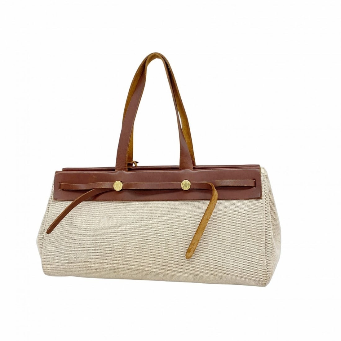 Hermes Herbag Cabas MM Tote Bag, Toile H Brown, ?F stamp, Women's.: --- Catalog ---Category: SizeSize (HxWxD): 22cm x 40cm x 15cm / 8.66'' x 15.74'' x 5.9''Category: DesignType: Tote bagColor: BrownGender: WomenMaterial: Toile H Category: GeneralBrand: Hermes--- Item 