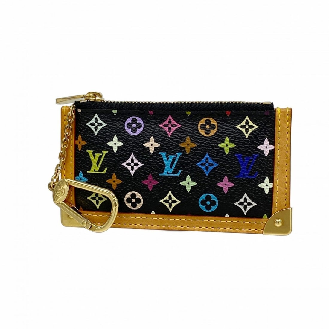 Louis Vuitton Monogram Multicolor Pochette Clé M62650 Noir (Women's Wallet/Coin Case): --- Catalog ---Category: SizeSize (HxWxD): 6.5cm x 12.5cm x 5.00mm / 2.55'' x 4.92'' x 0.19''Category: DesignType: Coin purse/coin caseColor: NoirGender: WomenCategory: GeneralMPN: M62650Brand: Louis 
