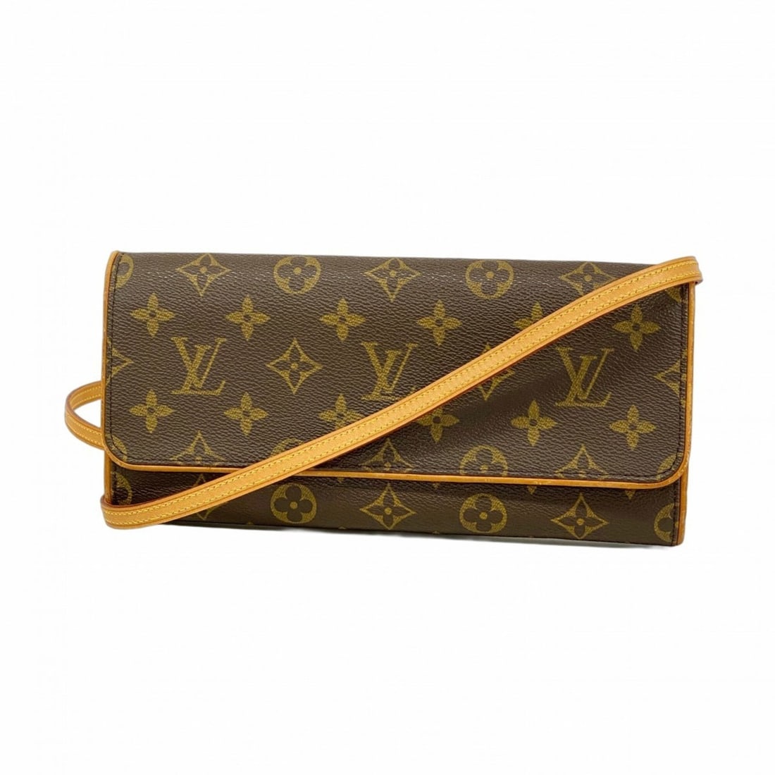 Louis Vuitton Monogram Pochette Twin GM Shoulder Bag M51852 Brown Women's: --- Catalog ---Category: SizeSize (HxWxD): 12cm x 24cm x 2.5cm / 4.72'' x 9.44'' x 0.98''Category: DesignType: Shoulder bagColor: BrownGender: WomenCategory: GeneralMPN: M51852Brand: Louis Vuitton--- 