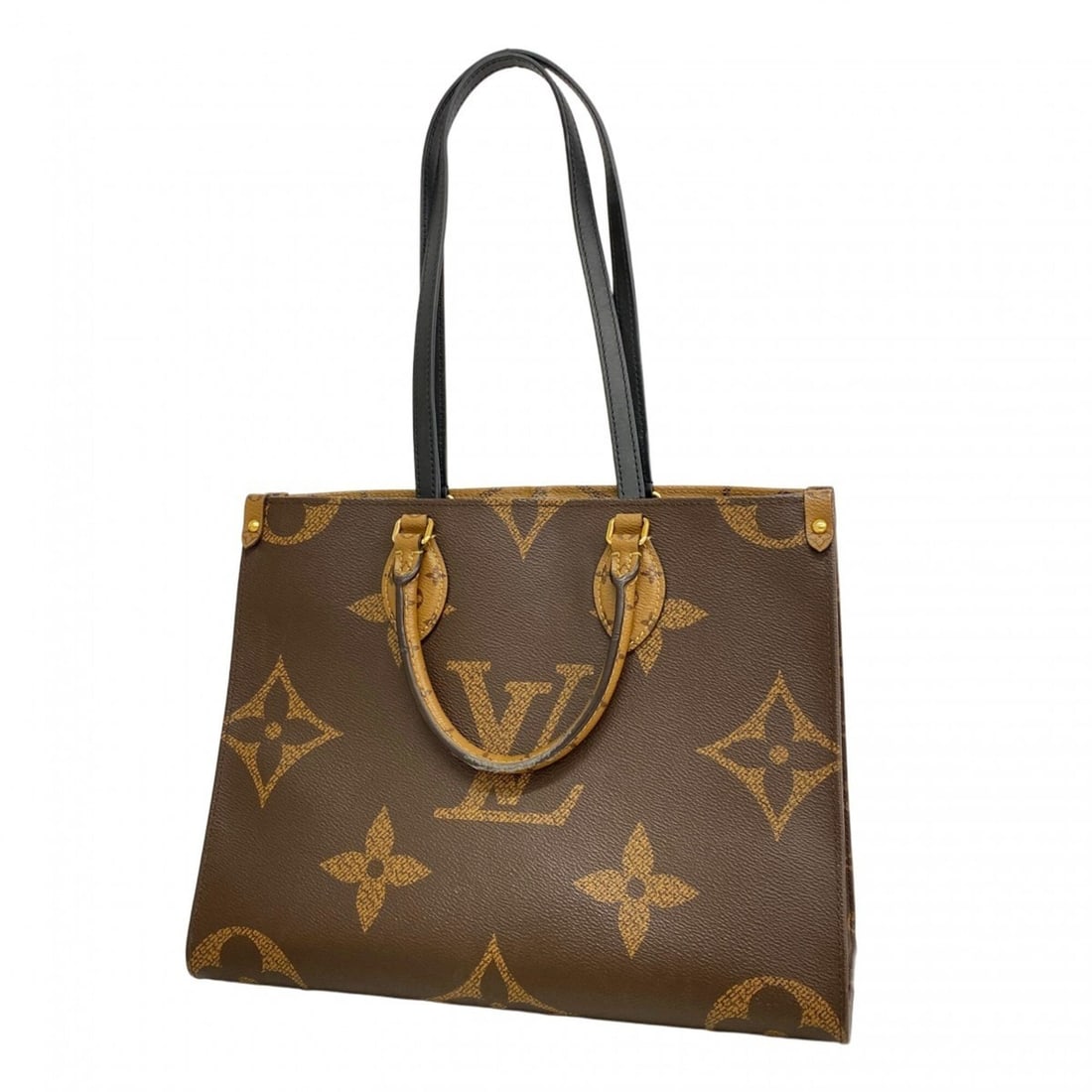 Louis Vuitton Monogram Giant Reverse OnTheGo MM Tote Bag M45321 Brown 2-way bag for women: --- Catalog ---Category: SizeSize (HxWxD): 27cm x 34cm x 15cm / 10.62'' x 13.38'' x 5.9''Category: DesignType: Tote bagColor: BrownGender: WomenCategory: GeneralMPN: M45321Brand: Louis Vuitton--- Item