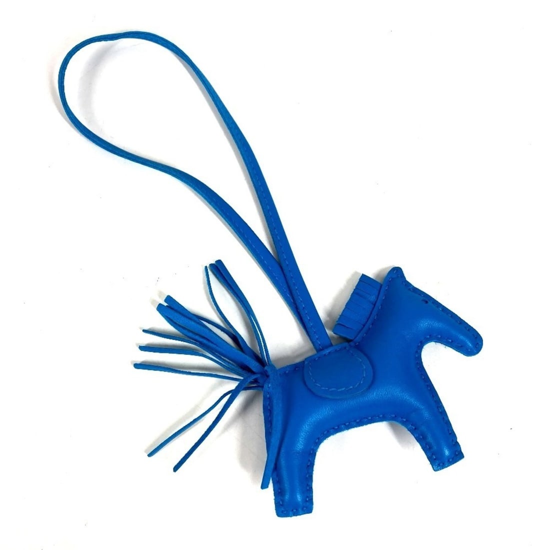 HERMES Hermes Horse Cheval Rodeo PM Accessory Bag Charm Keychain Agneau Milo Men's Women's Blue (1 of 15)
