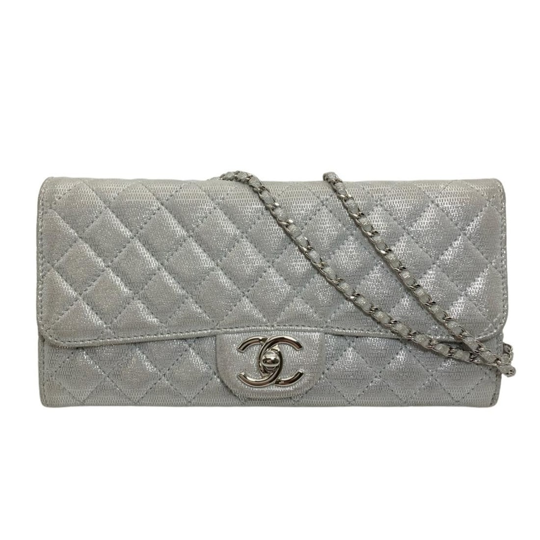 CHANEL Matelasse Chain Shoulder Bag, Silver, One-Shoulder Women's (1 of 13)