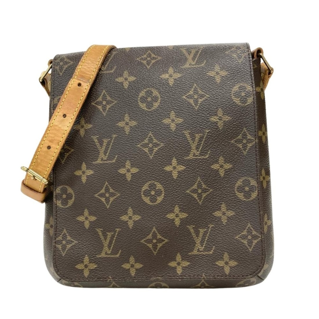 Louis Vuitton Musette Salsa Shoulder Bag in Monogram Canvas, M51387 with Gold Hardware, LM0050: --- Catalog ---Category: SizeSize (HxWxD): 23cm x 23cm x 4cm / 9.05'' x 9.05'' x 1.57''Category: DesignType: Shoulder bagColor: BrownGender: Women,MenMaterial: Monogram , Canvas Category: GeneralMPN: 