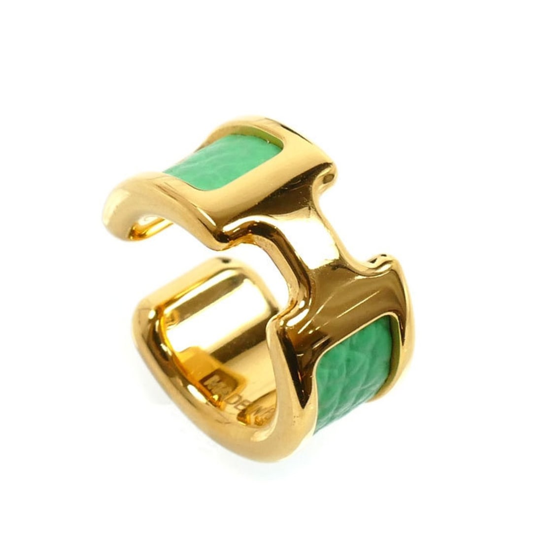 HERMES Hermes GP Leather Olympe Earrings Ear Cuff H011060CC1K Women's (1 of 13)