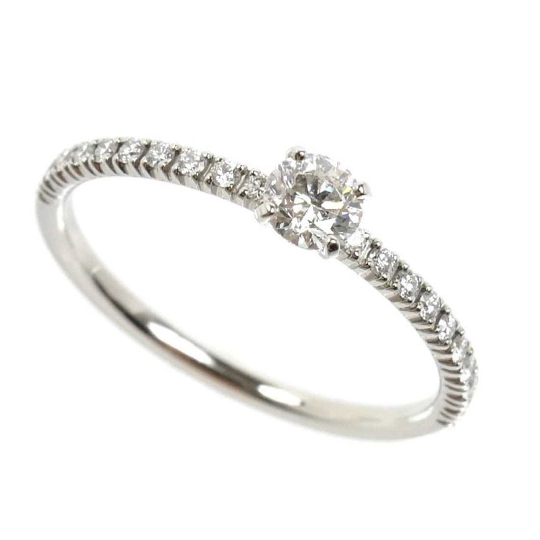 CARTIER Cartier Pt950 Platinum Etincelle de Solitaire Half Eternity Ring N4744300 Diamond 0.19ct 50 (1 of 12)