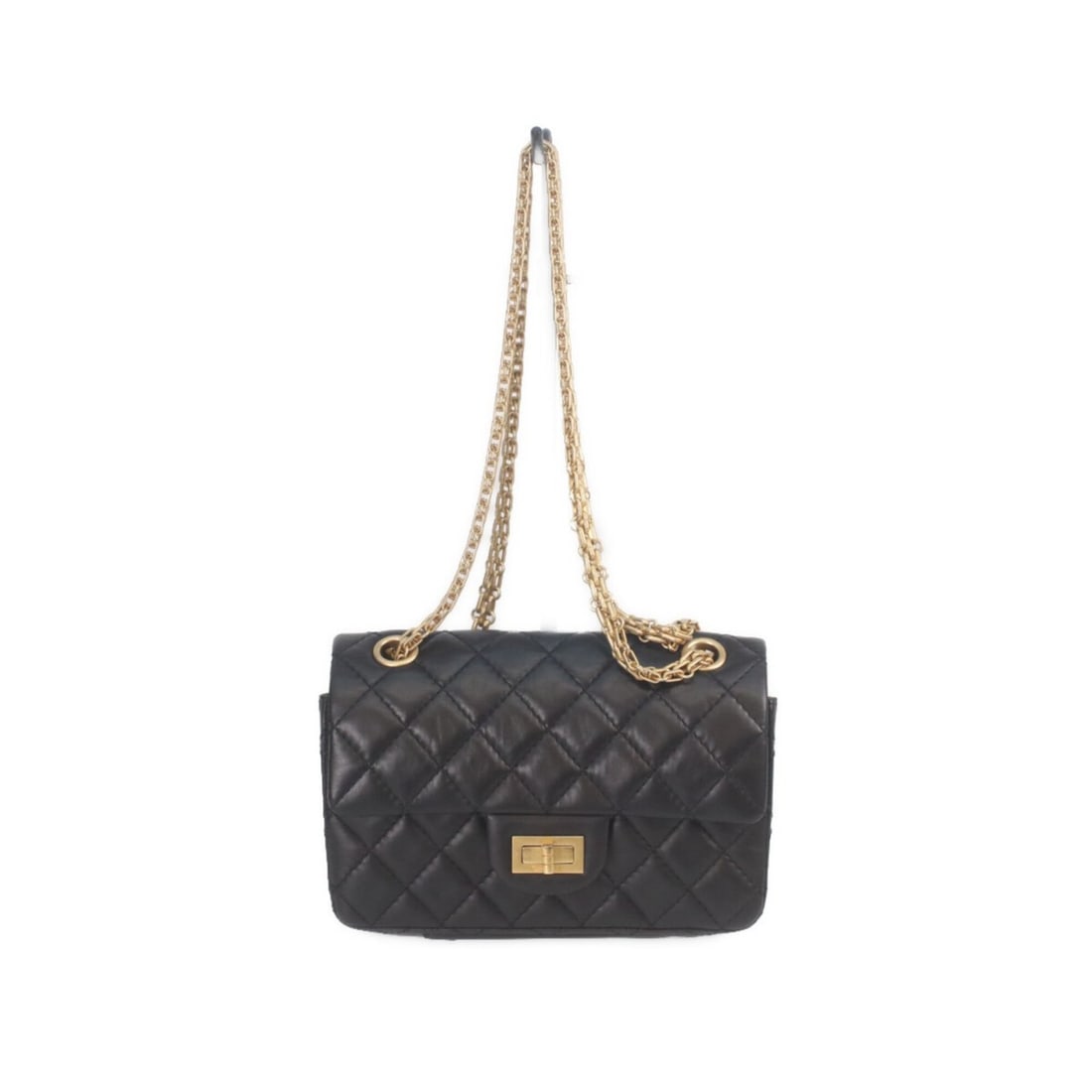 CHANEL AS0874 Black Vintage Calfskin Matelassé 2.55 Mini Chain Shoulder Bag with Gold Hardware -: --- Catalog ---Category: SizeSize (HxWxD): 12.5cm x 19.5cm x 7cm / 4.92'' x 7.67'' x 2.75''Category: DesignType: Shoulder bagColor: BlackGender: WomenMaterial: Leather Hardware Color: GoldLeather/Fur 
