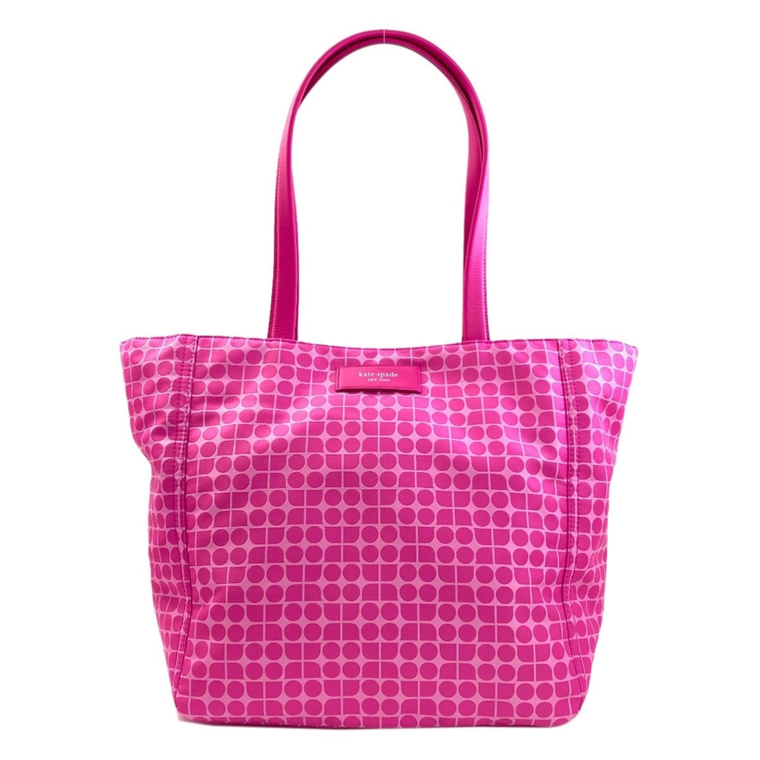 Kate Spade Noel Jacquard Large Tote Bag, Polyester/Leather, Women's: --- Catalog ---Category: SizeSize (HxWxD): 33cm x 49cm x 20.5cm / 12.99'' x 19.29'' x 8.07''Category: DesignType: Tote bagColor: PinkGender: WomenMaterial: Polyester , Leather Category: GeneralBrand: 