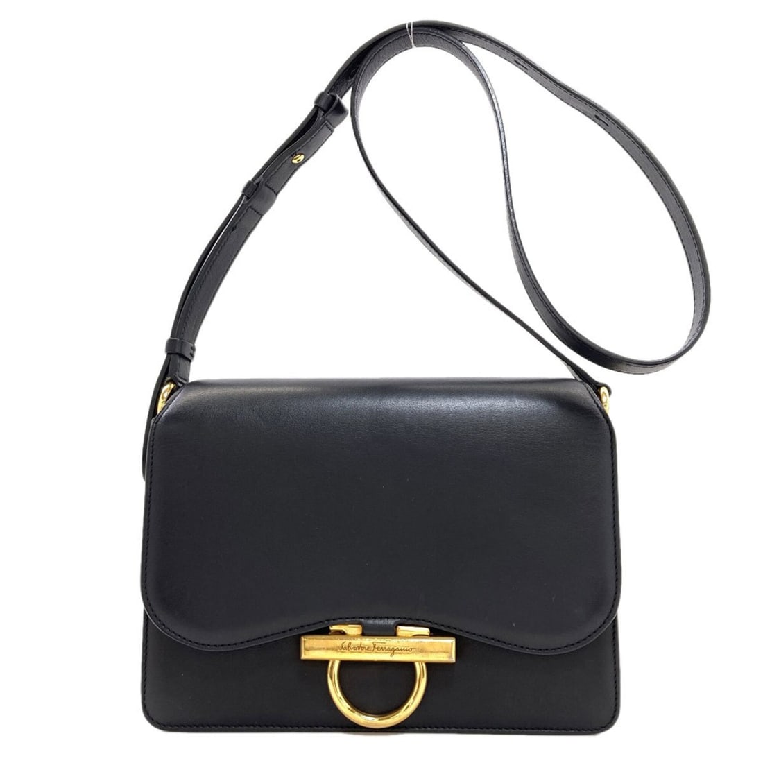Salvatore Ferragamo Gancini Hardware Long Shoulder Bag Leather Women's (1 of 20)