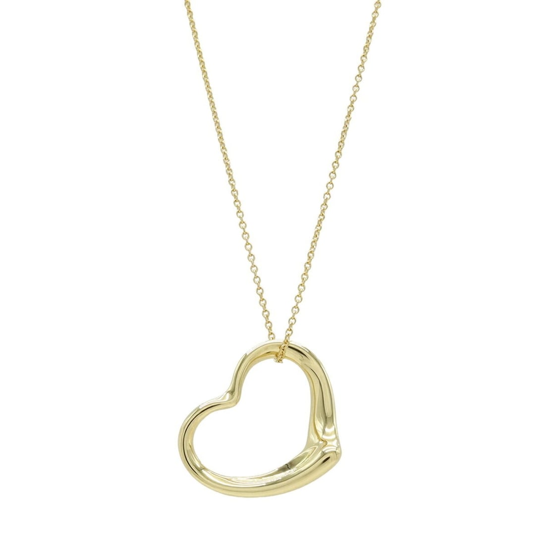 TIFFANY&Co. Tiffany & Co. Elsa Peretti Heart Necklace Pendant 18KYG 750YG Yellow Gold: --- Catalog ---Category: SizePendant Size: 17mm x 21mm / 0.66'' x 0.82''Neck Circumference: 38 cm / 14.96''Category: DesignColor: Yellow goldGender: WomenMaterial: Yellow gold (18K)Pendant Type: Penda