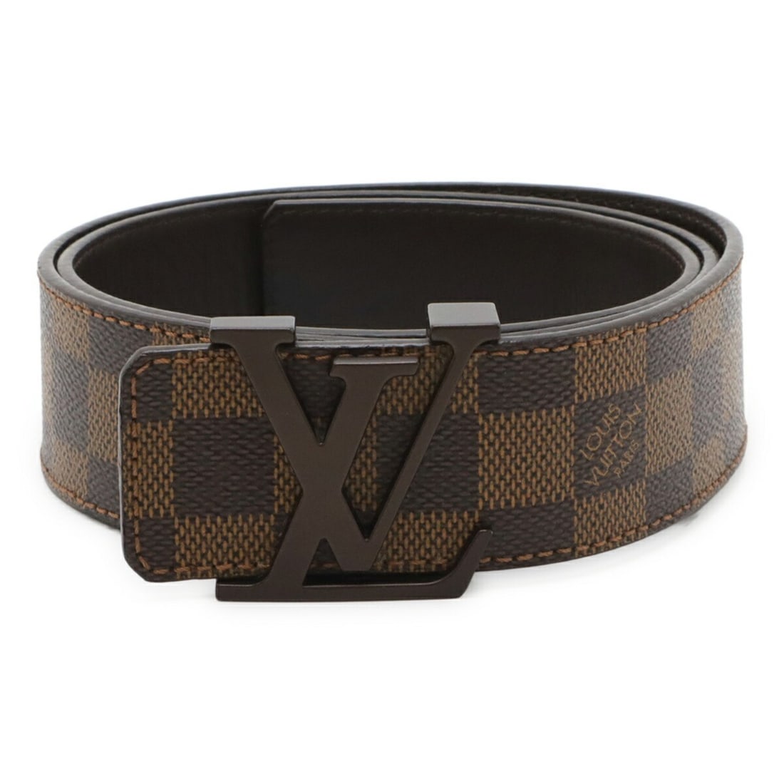 LOUIS VUITTON Louis Vuitton Damier Ceinture LV Initial 40mm Belt Men's #85 M9807V: --- Catalog ---Category: SizeLength: 80cm - 90cm / 31.49'' - 35.43''Category: DesignType: Standard beltColor: BrownGender: MenMaterial (Strap): PVC , Damier Canvas Category: GeneralMPN: M9807VBrand: L