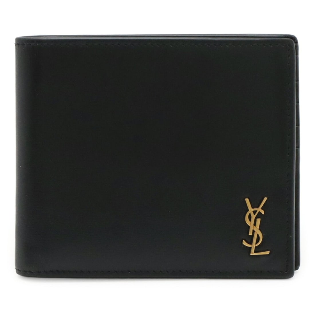 Yves Saint Laurent SAINT LAURENT PARIS YSL Tiny Cassandra Bi-fold Wallet Leather Black 607727: --- Catalog ---Category: SizeSize (HxWxD): 9.5cm x 11.5cm / 3.74'' x 4.52''Category: DesignType: Bill wallet (bi-fold)Color: BlackGender: Women,MenMaterial: Leather Category: GeneralMPN: 607727Brand: 