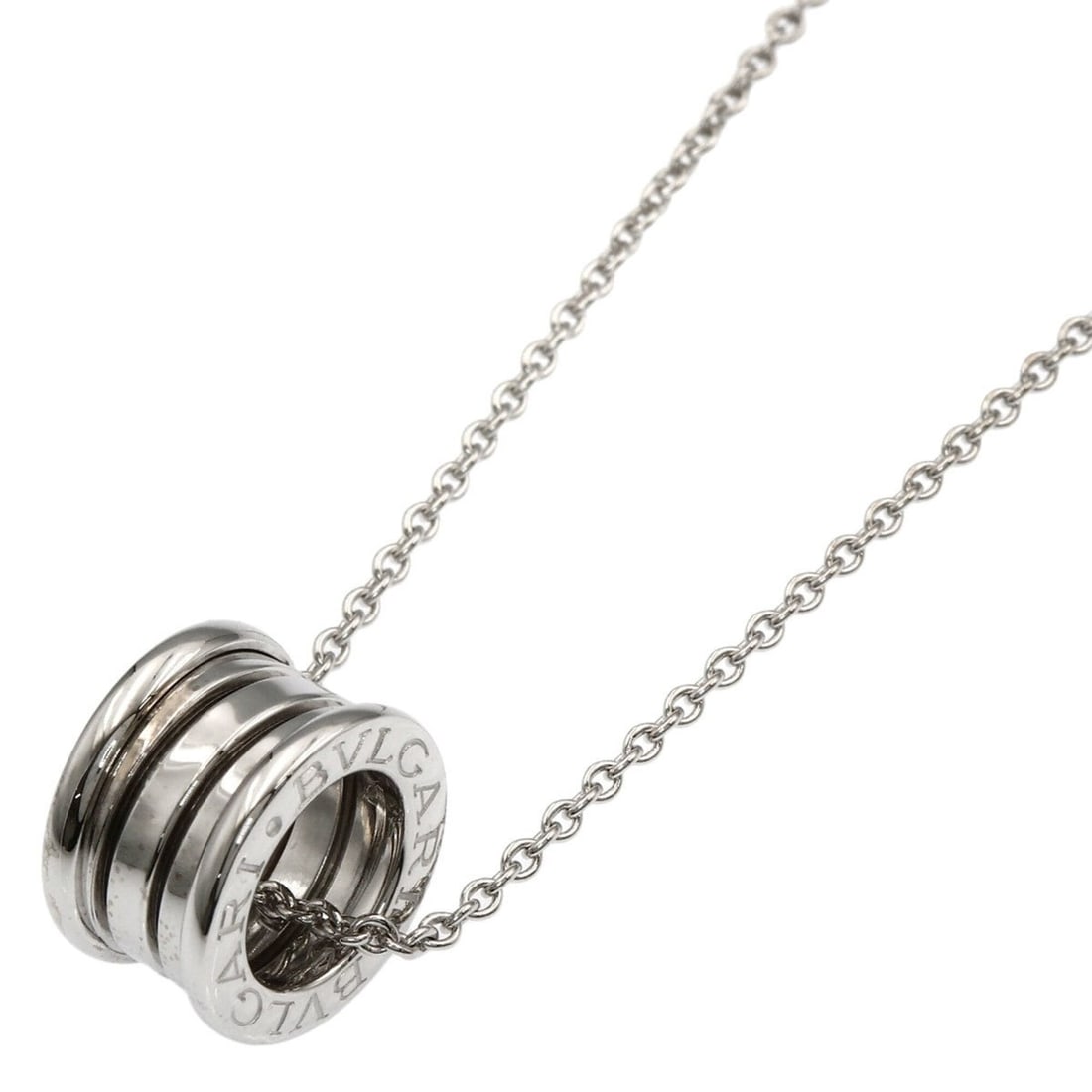 BVLGARI B-zero1 Necklace, 18K White Gold, Women's: --- Catalog ---Category: SizePendant Size: 14.5mm x 8.7mm / 0.57'' x 0.34''Neck Circumference: 41.5 cm / 16.33''Category: DesignGender: WomenMaterial: White gold (18K)Necklace Type: NecklaceCategory: 