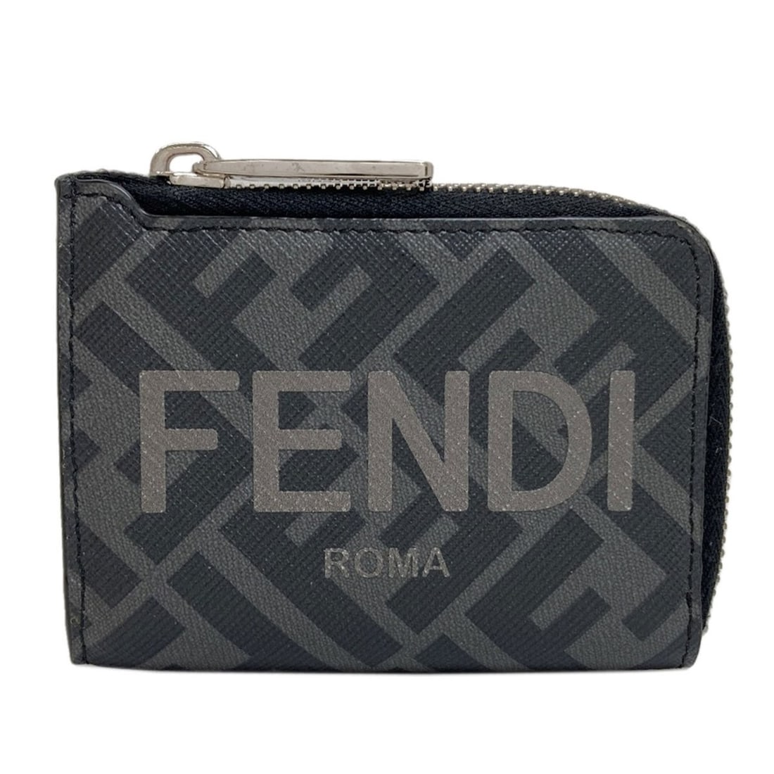 Fendi Zucca pattern coin case, PVC, women's.: --- Catalog ---Category: SizeSize (HxWxD): 8cm x 11cm x 1.5cm / 3.14'' x 4.33'' x 0.59''Category: DesignType: Coin purse/coin caseColor: GrayGender: WomenMaterial: PVC Category: GeneralBrand: Fendi---