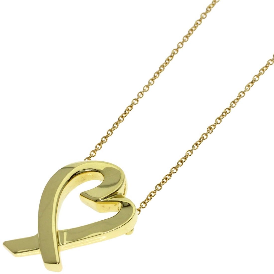 Tiffany & Co. Loving Heart Necklace, 18K Yellow Gold, Women's.: --- Catalog ---Category: SizePendant Size: 20.4mm x 15mm / 0.8'' x 0.59''Neck Circumference: 47 cm / 18.5''Category: DesignGender: WomenMaterial: Yellow gold (18K)Necklace Type: NecklaceCategory: Gene