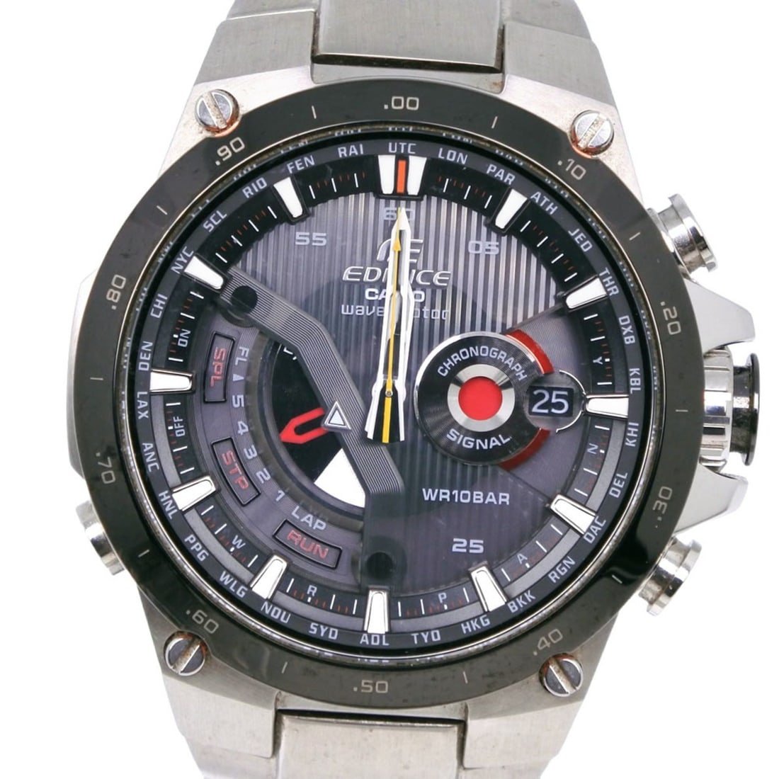 Casio Edifice EQW-A1000DB-1AJF Stainless Steel Black Solar Radio-Controlled Watch, Multi-Hand: --- Catalog ---Category: SizeWrist Size: 18.5cm / 7.28''Case Diameter: 47mm / 1.85''Category: DesignType: WristwatchGender: MenColor (Dial): BlackMaterial (Band): Stainless steelMaterial (Case): Stain