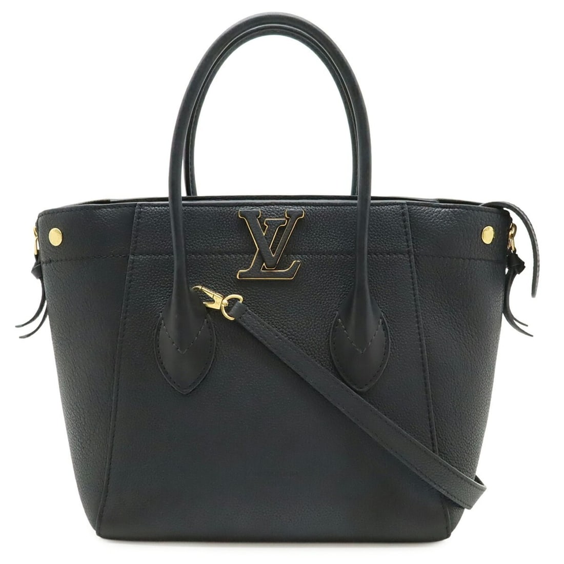 LOUIS VUITTON Freedom Handbag/Shoulder Bag, Taurillon Leather, Noir Black, M54843 (1 of 13)