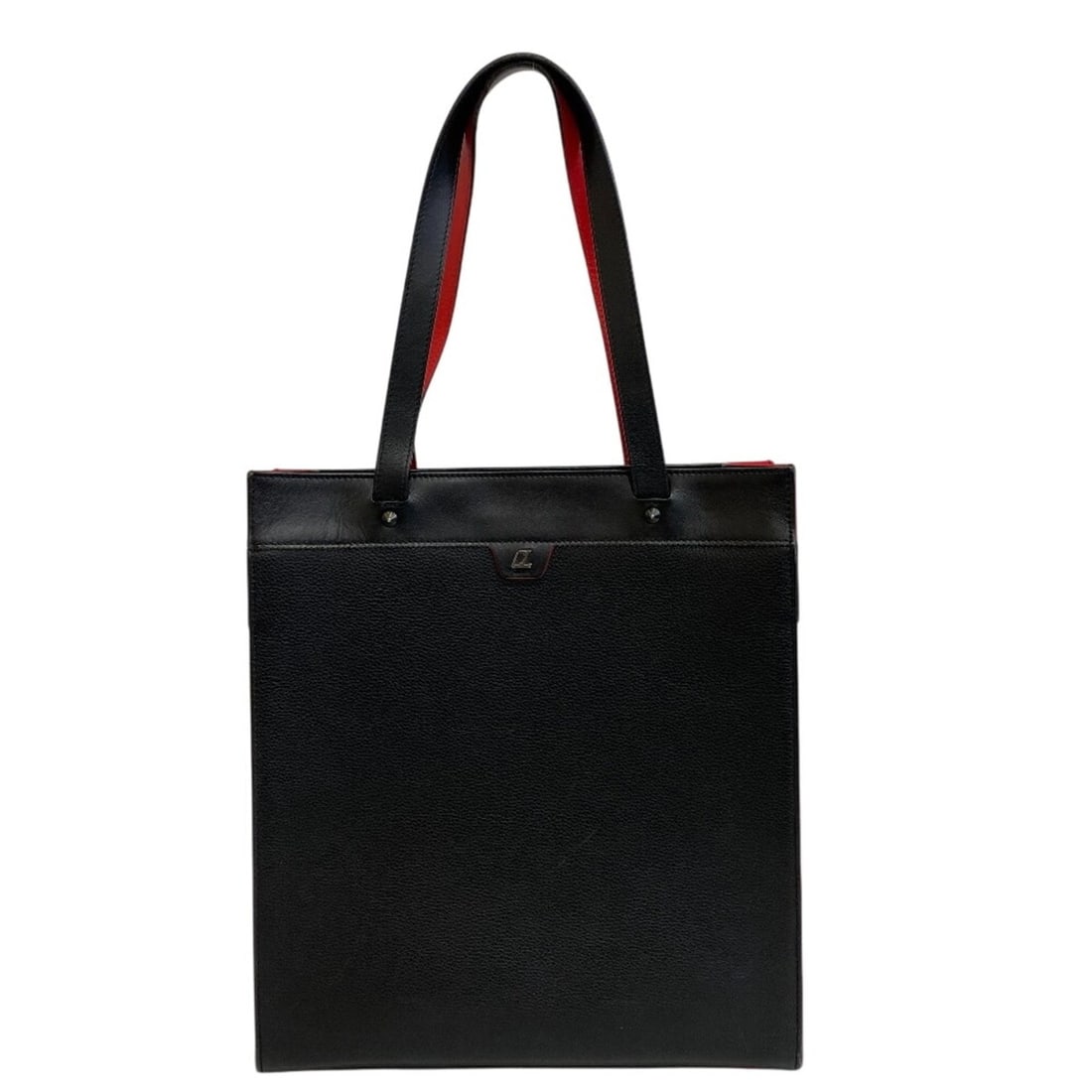 Christian Louboutin 1225141 Handbag Shoulder Bag Tote Black: --- Catalog ---Category: SizeSize (HxWxD): 35cm x 31cm x 10cm / 13.77'' x 12.2'' x 3.93''Category: DesignType: Shoulder bag, Tote bagColor: BlackGender: WomenMaterial: Leather Category: GeneralMPN: 12