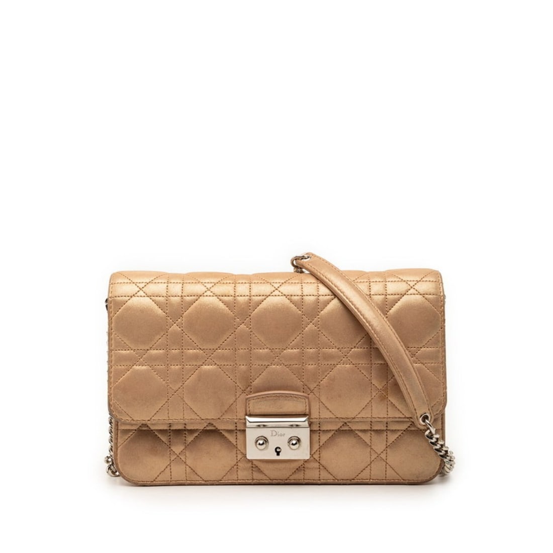 Christian Dior Dior Cannage Lady Chain Shoulder Bag Wallet Gold Leather Women's: --- Catalog ---Category: SizeSize (HxWxD): 13cm x 21cm x 7cm / 5.11'' x 8.26'' x 2.75''Category: DesignType: Shoulder bagColor: GoldGender: WomenMaterial: Leather Category: GeneralBrand: Christian Dio
