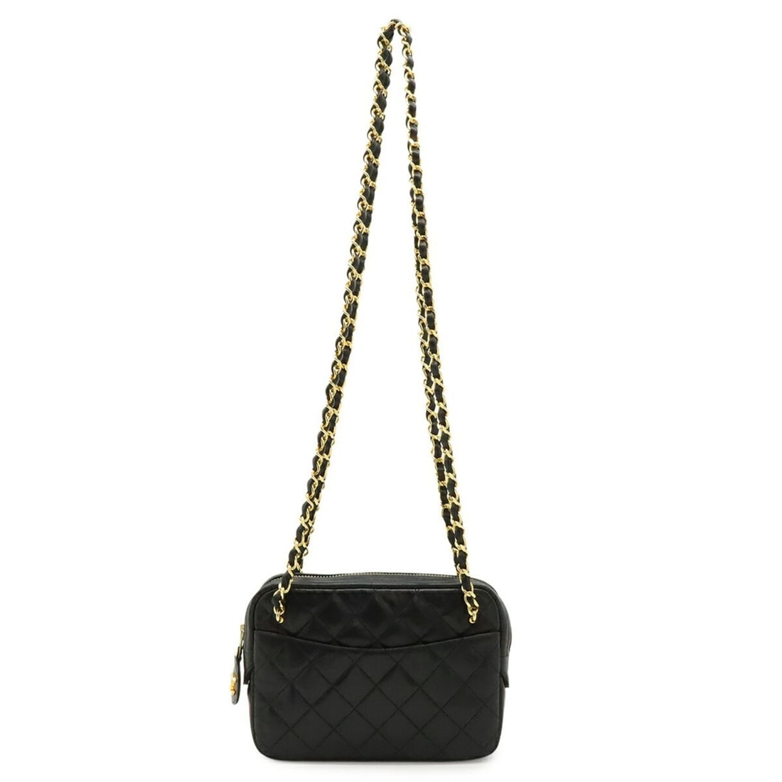 CHANEL Matelassé Coco Mark Chain Shoulder Bag, Lambskin Leather, Black (1 of 13)