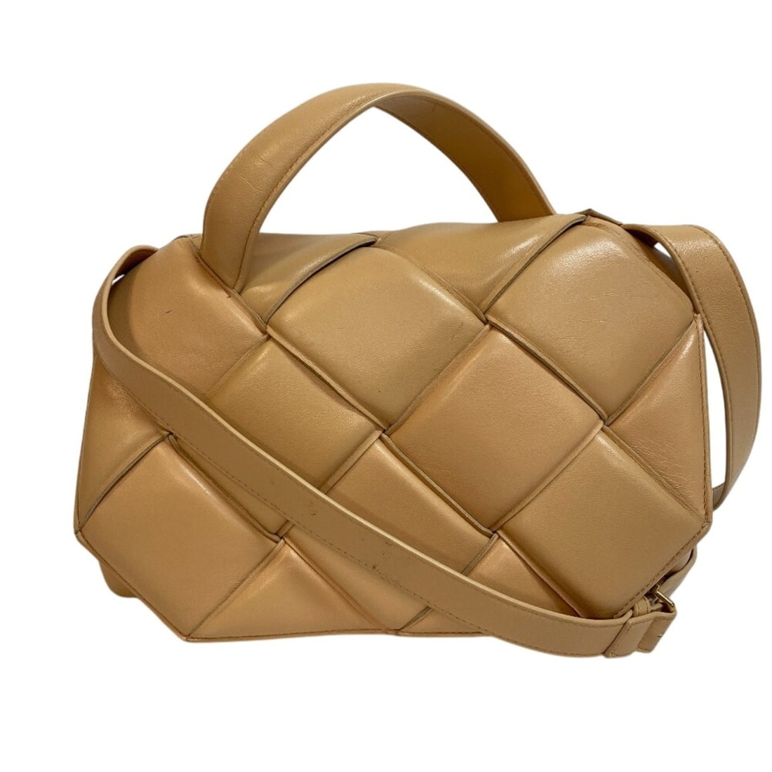 BOTTEGA VENETA 2-Way Handbag Maxi Intrecciato Shoulder Bag Beige: --- Catalog ---Category: SizeSize (HxWxD): 21cm x 30cm / 8.26'' x 11.81''Category: DesignType: Shoulder bagColor: BeigeGender: WomenMaterial: Leather Category: GeneralBrand: Bottega Veneta--- Item Lis