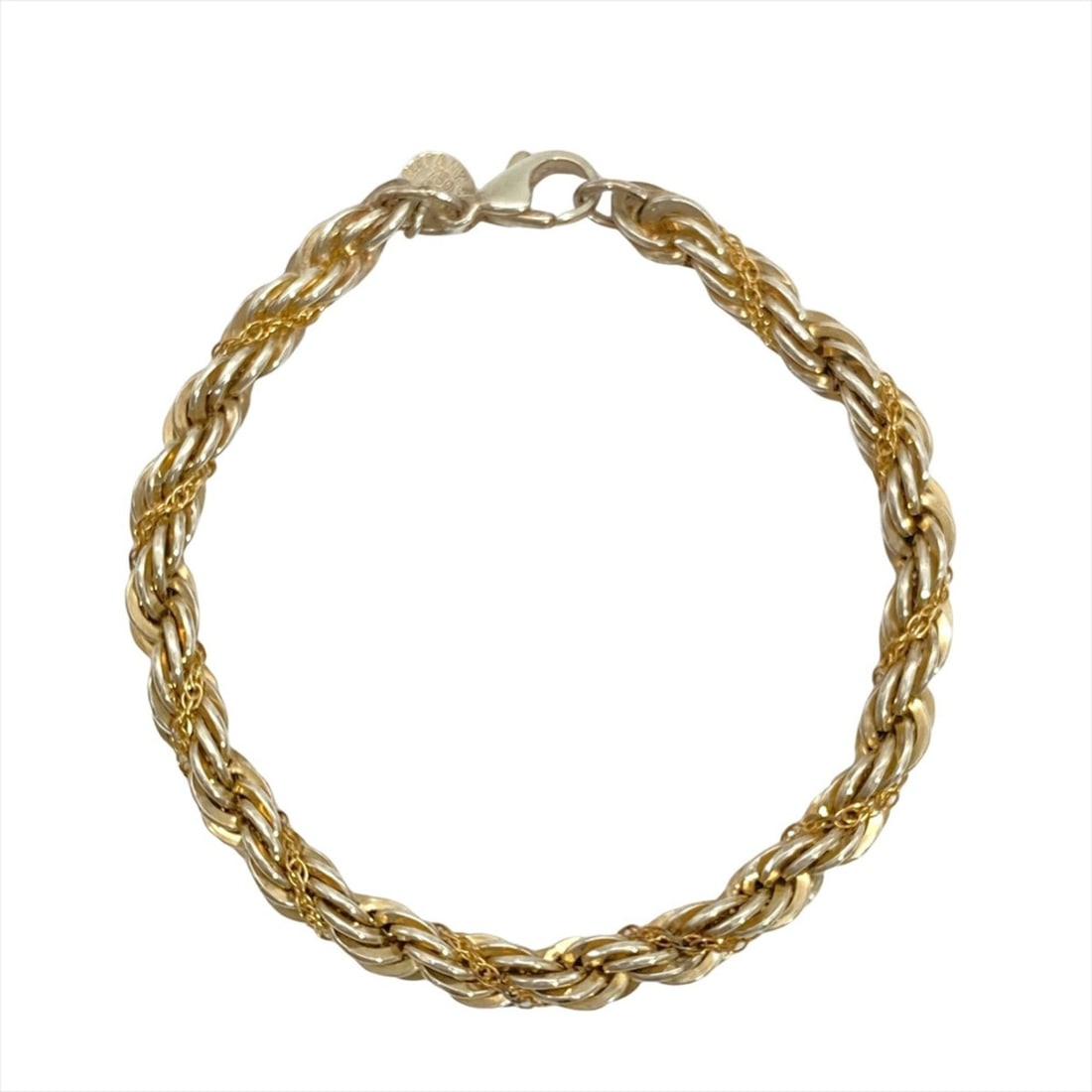 Tiffany & Co. Twist Chain Bracelet, SV925, 20.1g, 750 Silver Combination, Yellow Gold: --- Catalog ---Category: SizeLength: 17.5cm / 6.88''Category: DesignType: Charm braceletColor: Silver, Yellow goldGender: WomenMaterial: Silver 925, Yellow gold (18K)Category: GeneralBrand: Tiffany---