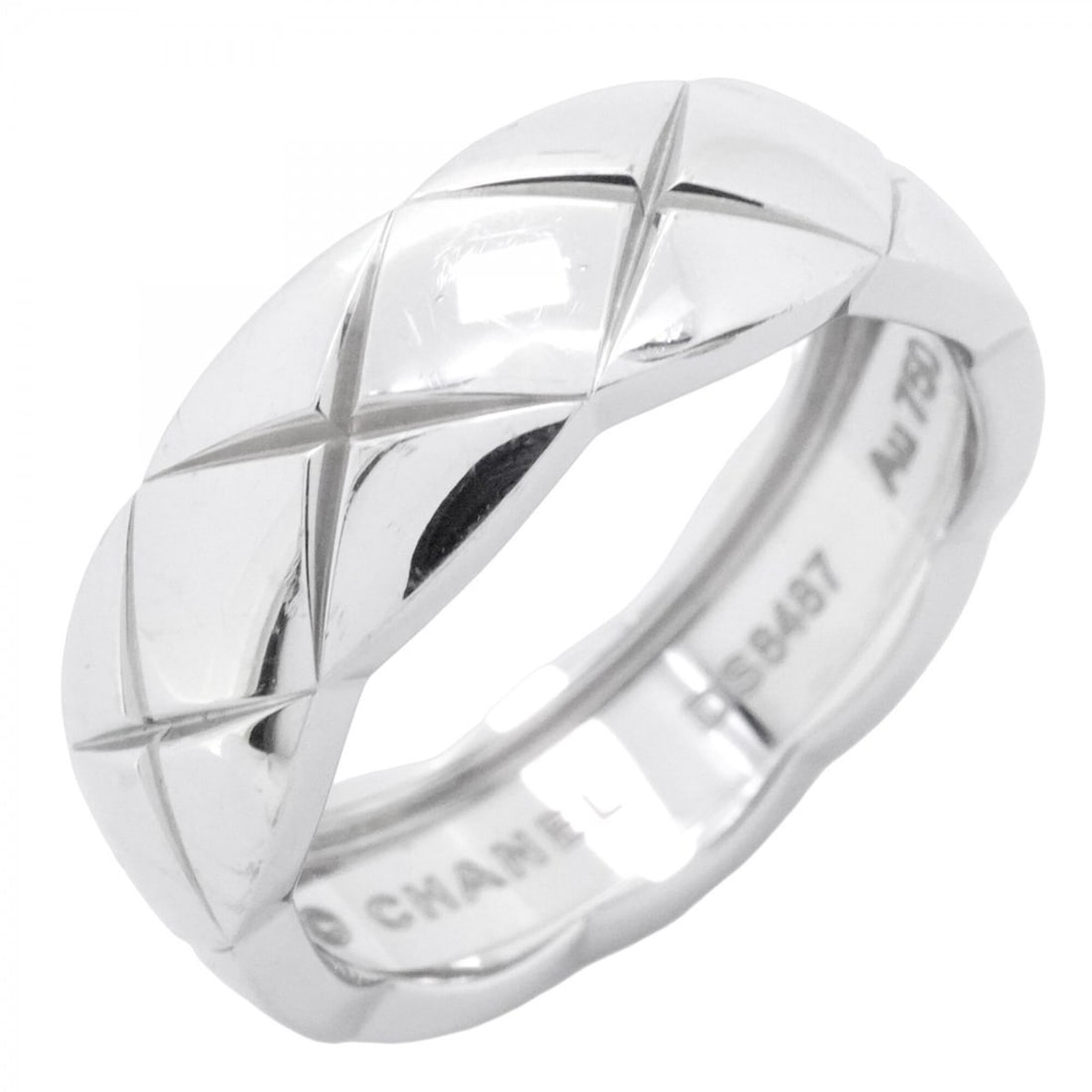 Chanel Coco Crush Ring, 18K White Gold, Size 55, Men's, P2792277: --- Catalog ---Category: SizeUS Size: 7.5Brand Size: 55Category: DesignType: Band ringGender: MenMaterial: White gold (18K)Category: GeneralBrand: Chanel--- Item List ---Section: ConditionRanking: Ran